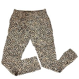 Rebecca Taylor Leopard Print Drawstring Pants